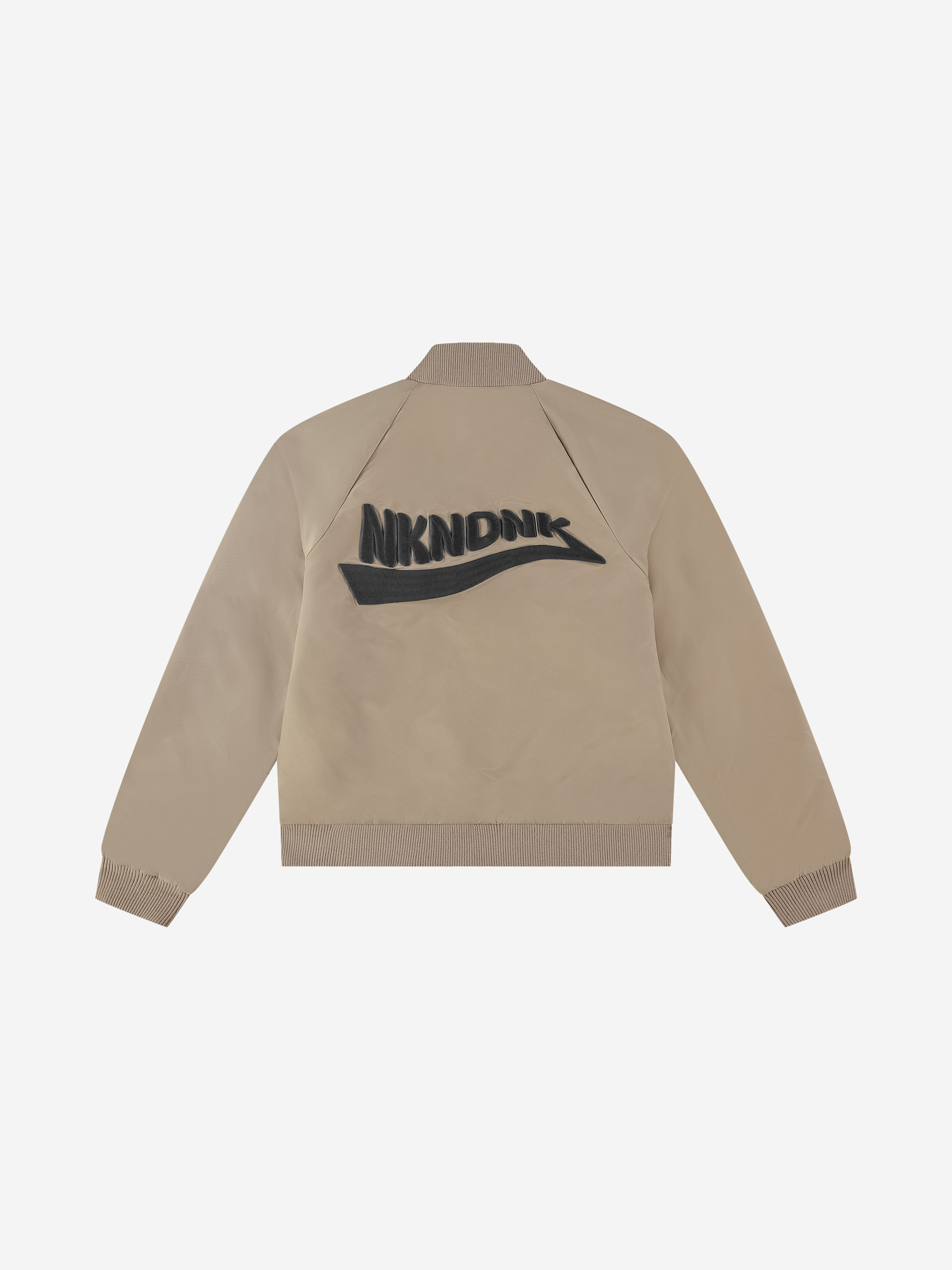 Bomber jacket with logo on the back