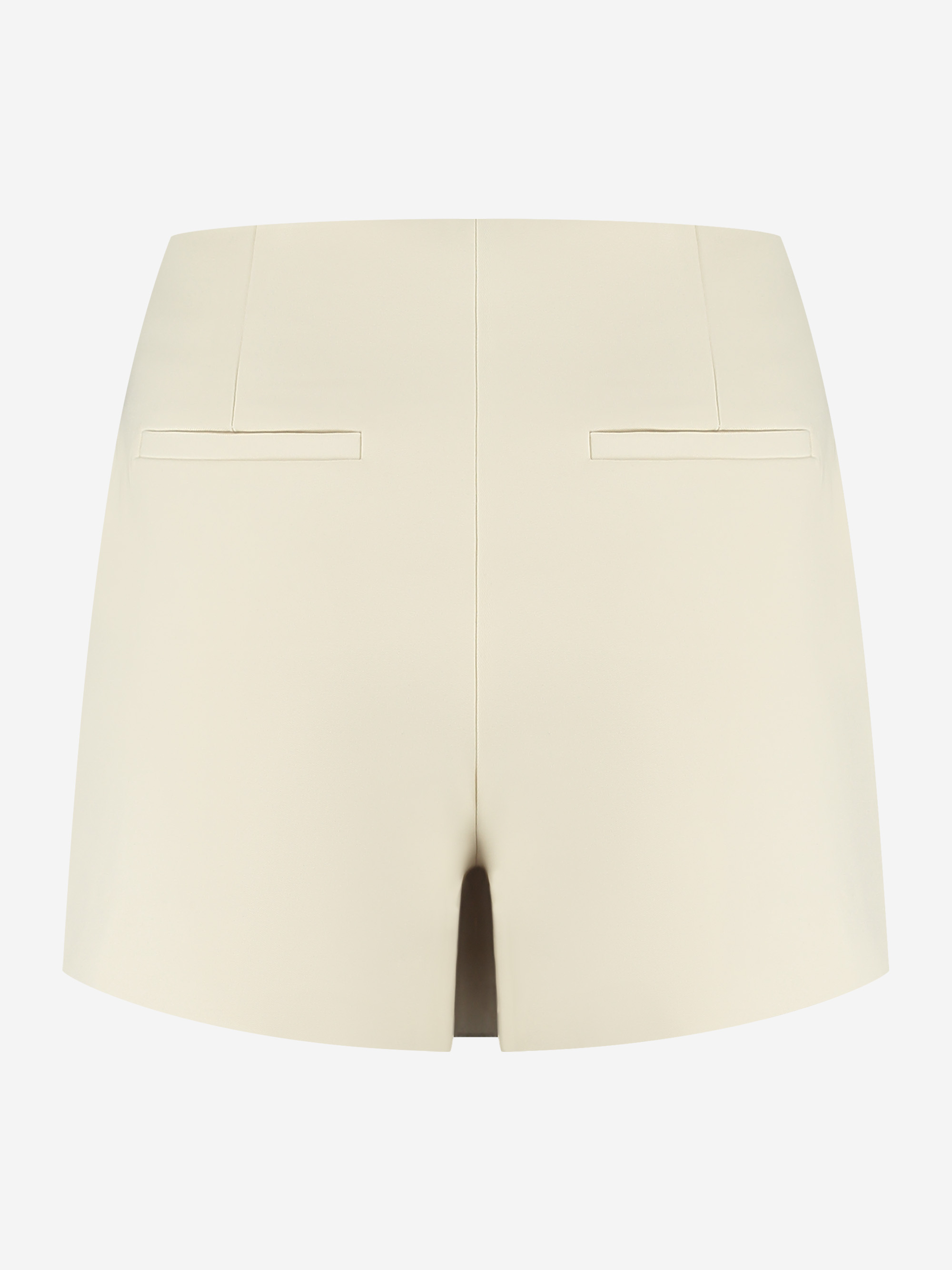 Fitted skort with asymmetrical front