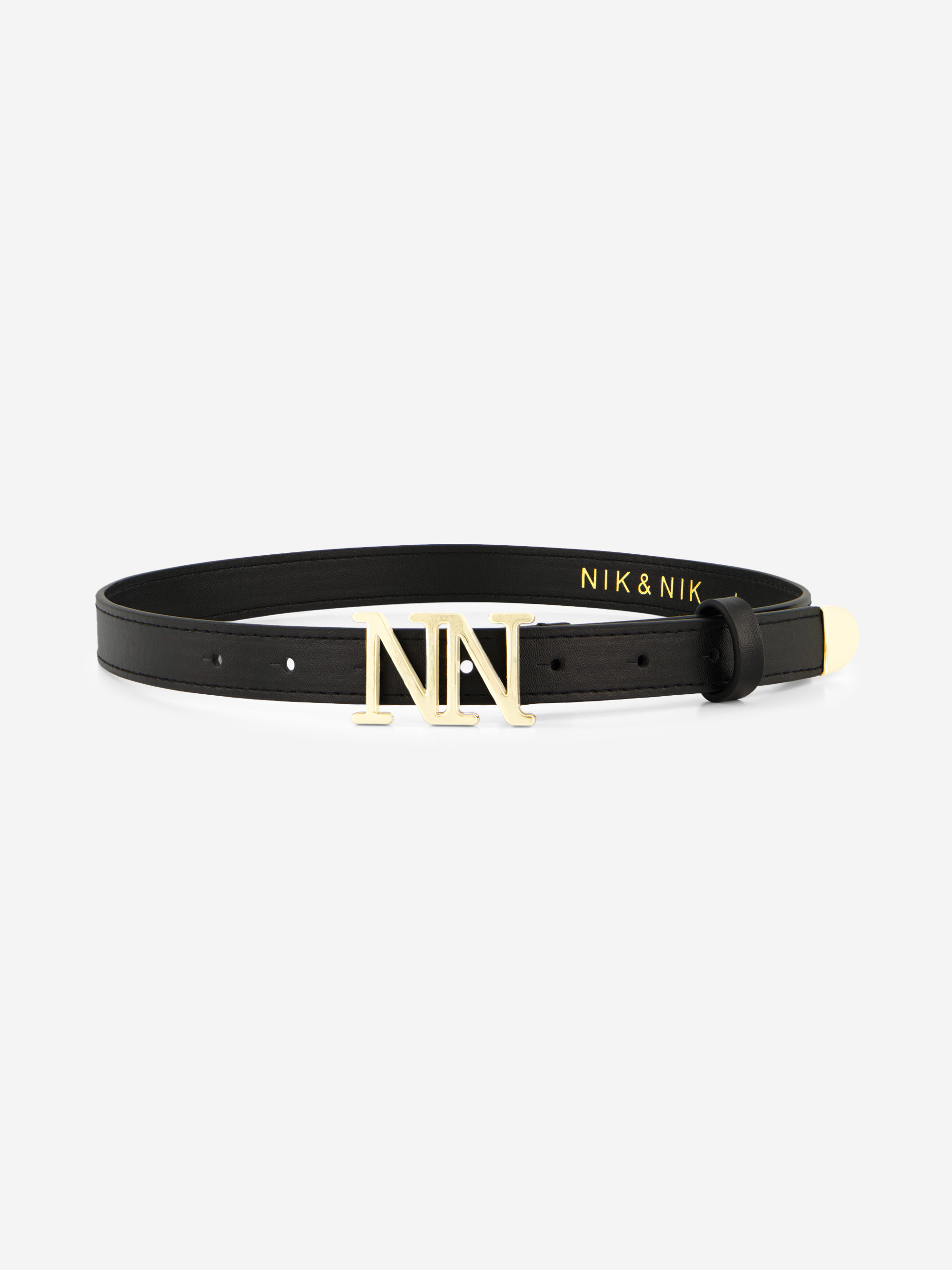 Faux leather belt with N&N buckle