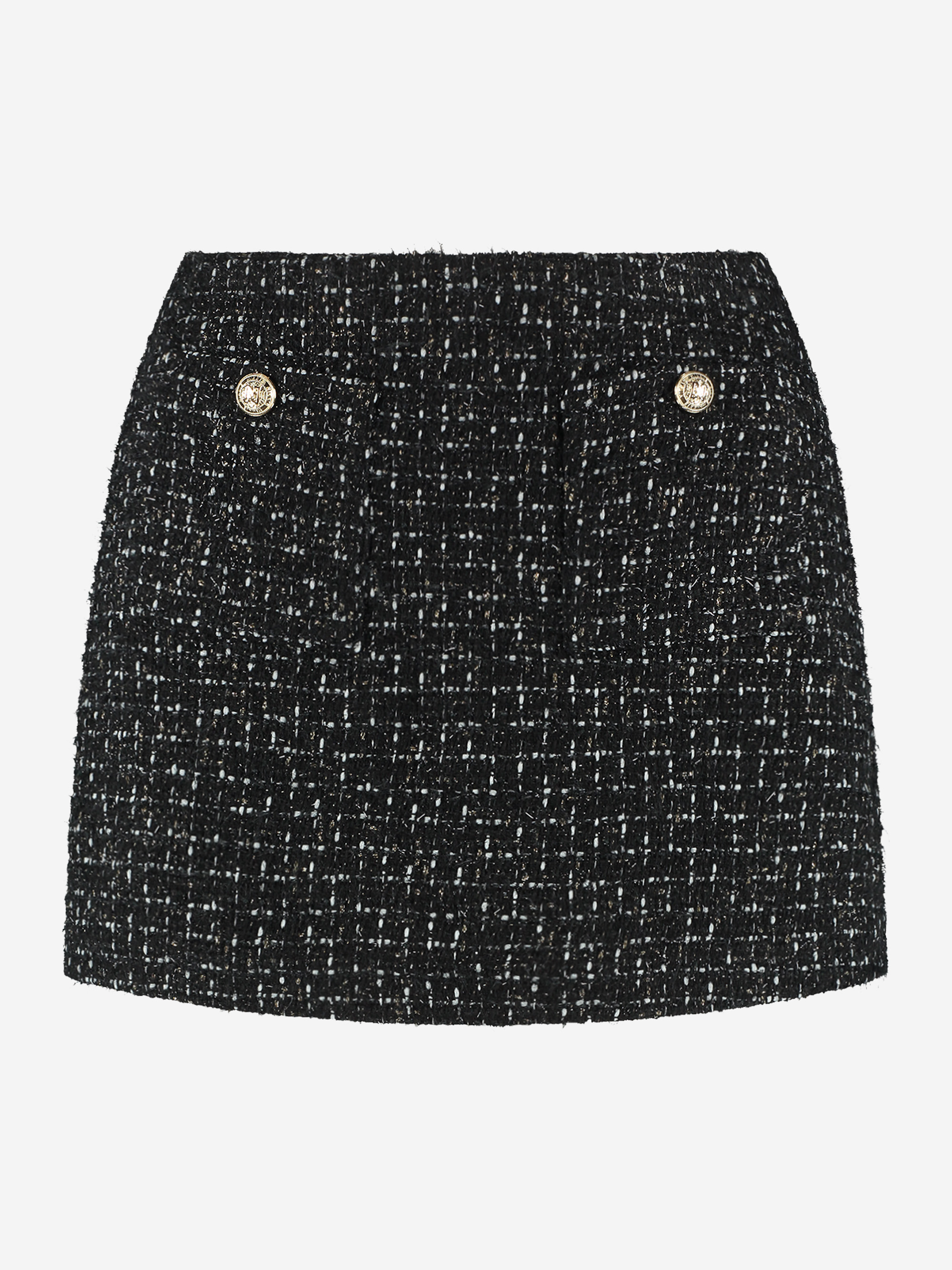 Fitted skirt with houndstooth pattern