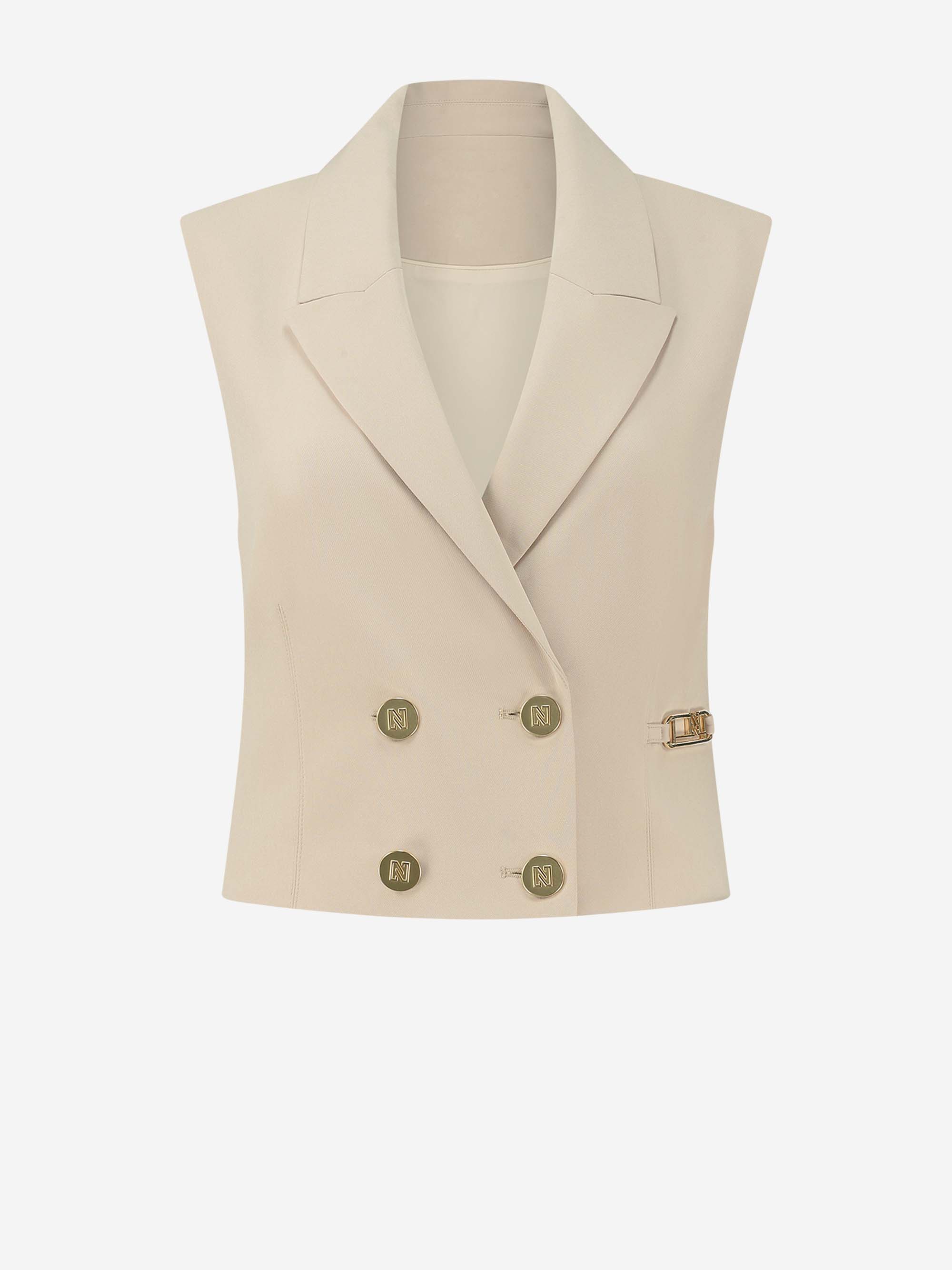 Short double-breasted waistcoat 
