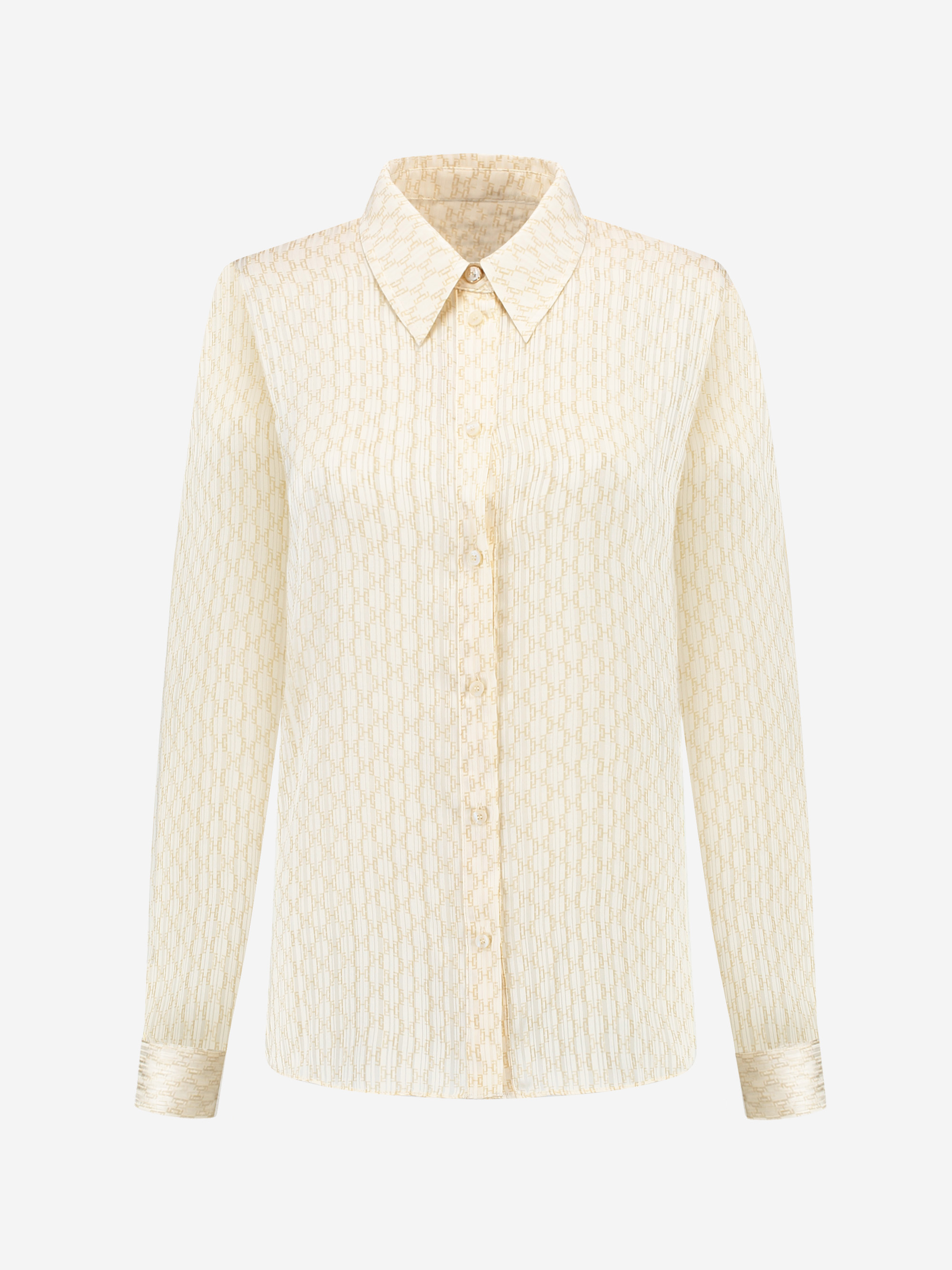 Blouse with logo pattern