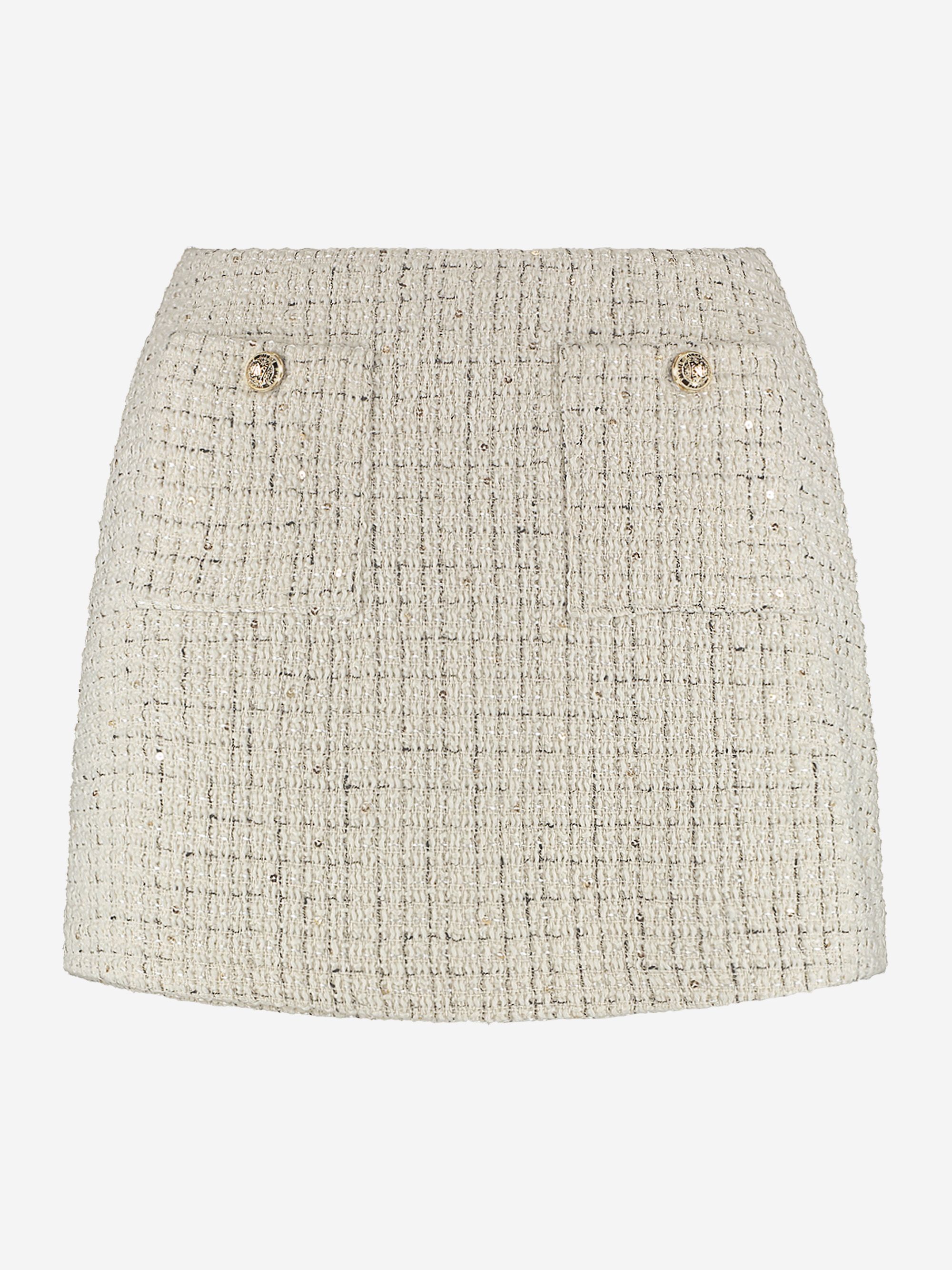Fitted skort with houndstooth pattern