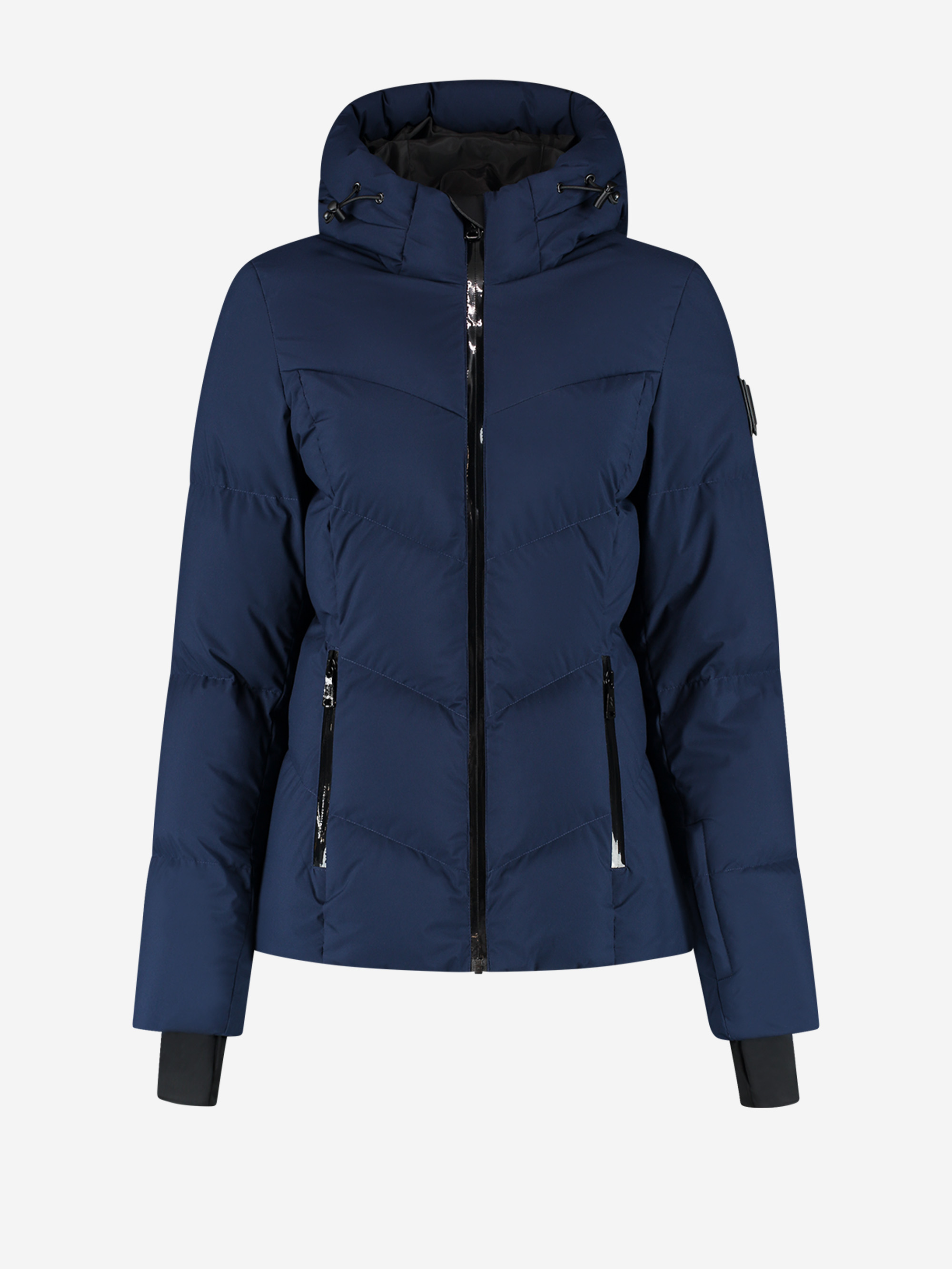 Ski jacket with hood and snow gaiters