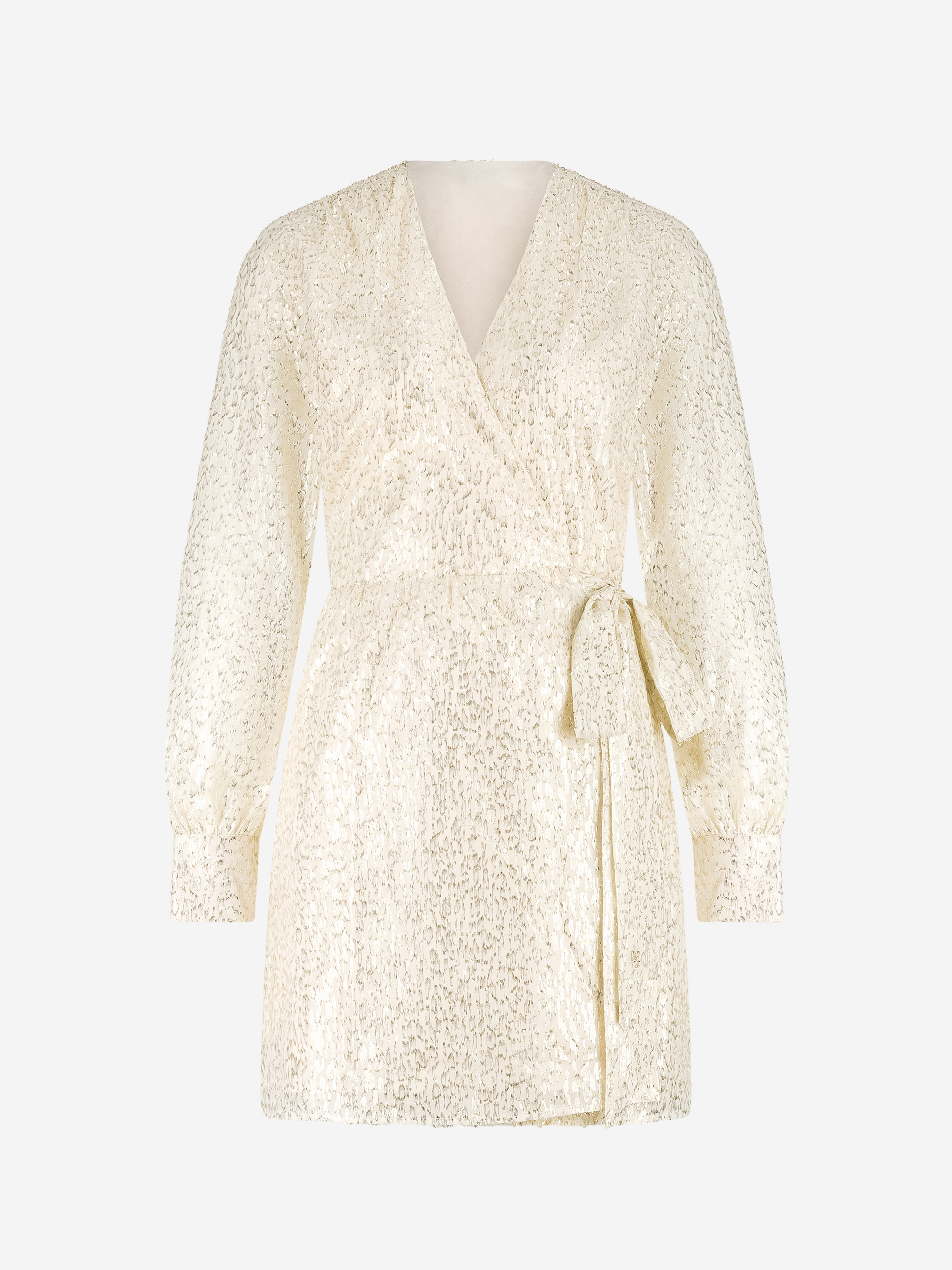 Jurk met doorgeweven lurex draad