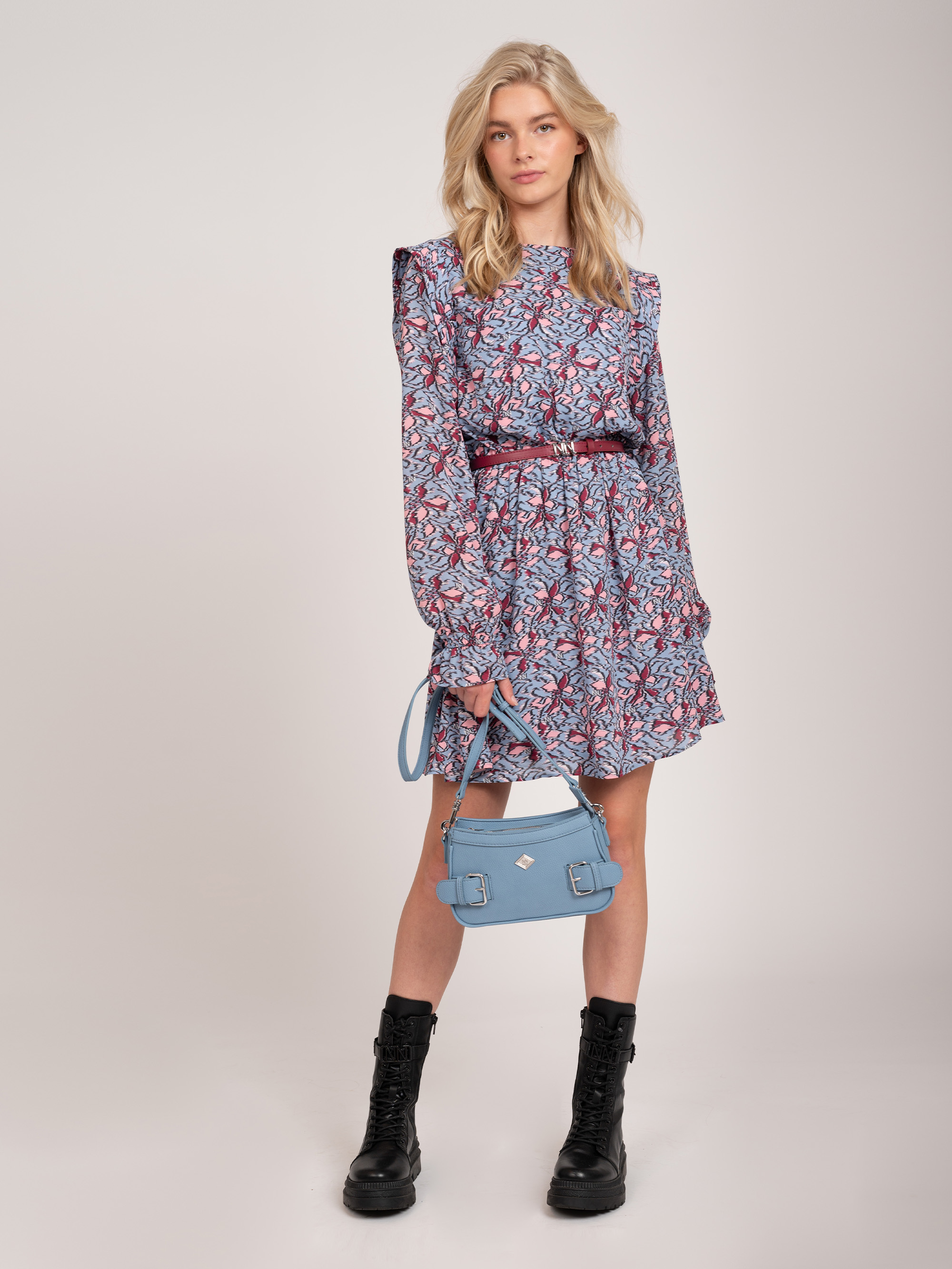 Dress with logo pattern