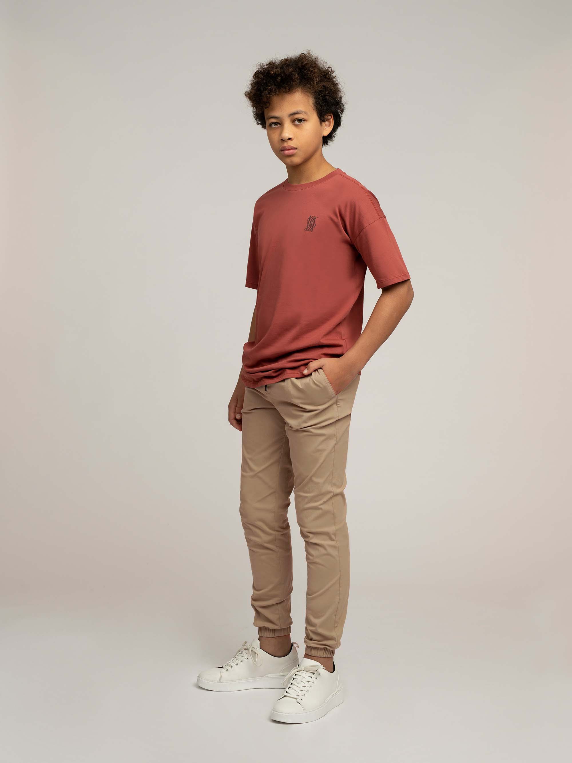 LOOSE FITTED PANTS WITH ELATIC WAISTBAND AND TROUSER LEGS